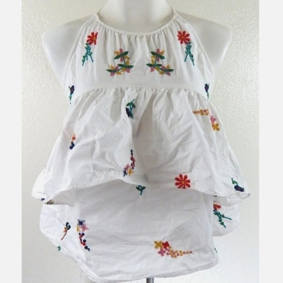 Zara Floral Embroidered Tiered Tank - Picture 2 of 4